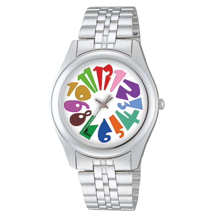A(c)シンプル腕時計BeetPOPホワイト/マルチカラーyn-c02e-0001